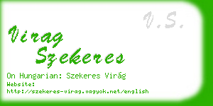 virag szekeres business card